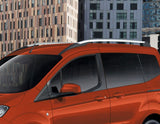 Tourneo Courier & Transit Courier Barras longitudinales portaequipajes para techo en color plata.