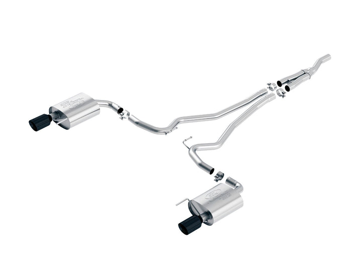 Sistema de escape Y-Pipe deportivo acero inoxidable salidas negras Mustang 2.3 EcoBoost 2015–2018 Ford Performance