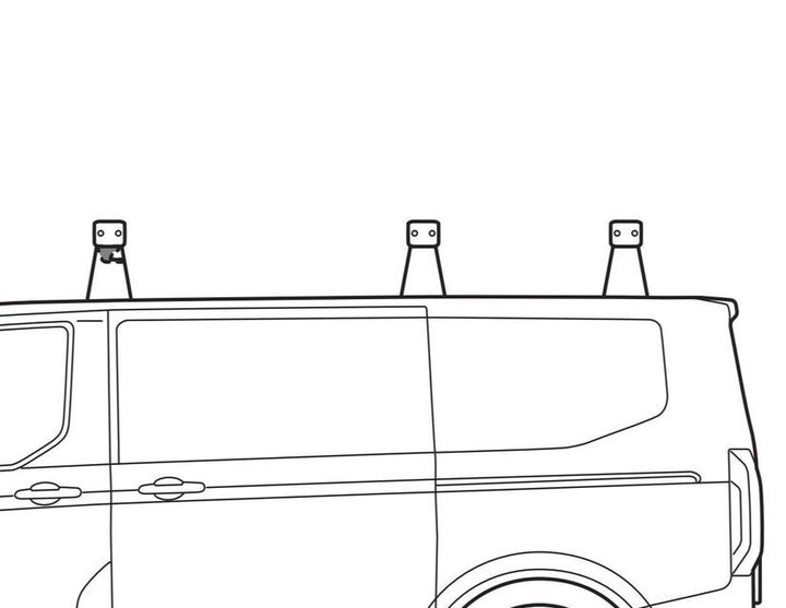 Ford Tourneo/Transit Custom Q-Top® (Q-Tech)* Portaequipajes juego de tres barras transversales