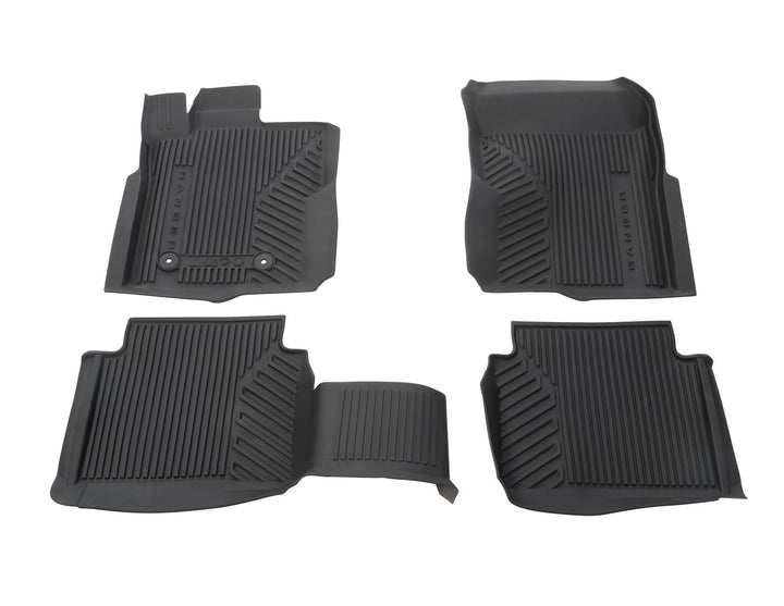 Kit de alfombrillas de goma delanteras y traseras Ranger manual 2022+ negro excepto Raptor y Platinum