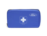 Original Ford Botiquín de primeros auxilios con bolsa de tela en color azul.