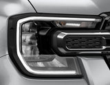 Original Ford Ranger Juego de cubiertas para faros con contorno en color negro mate.