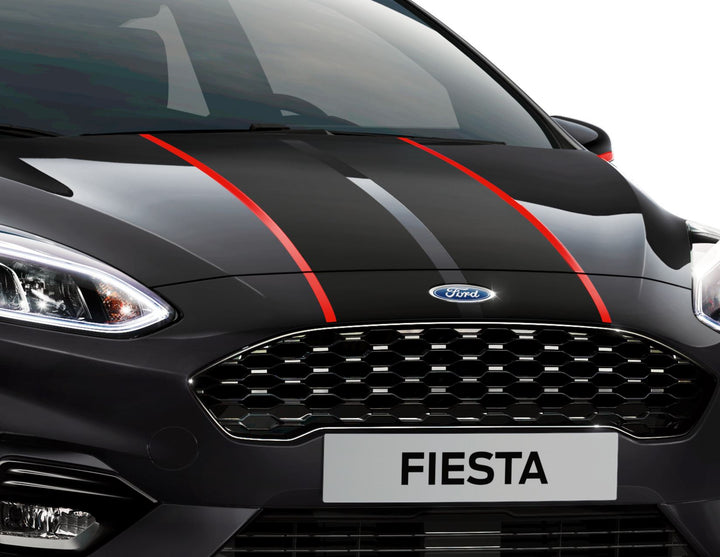 Original Ford Fiesta desde 07/2017 Bandas deportivas para el capó