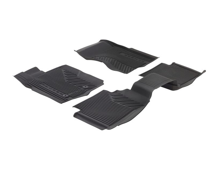 Kit de alfombrillas de goma delanteras y traseras Ranger manual 2022+ negro excepto Raptor y Platinum
