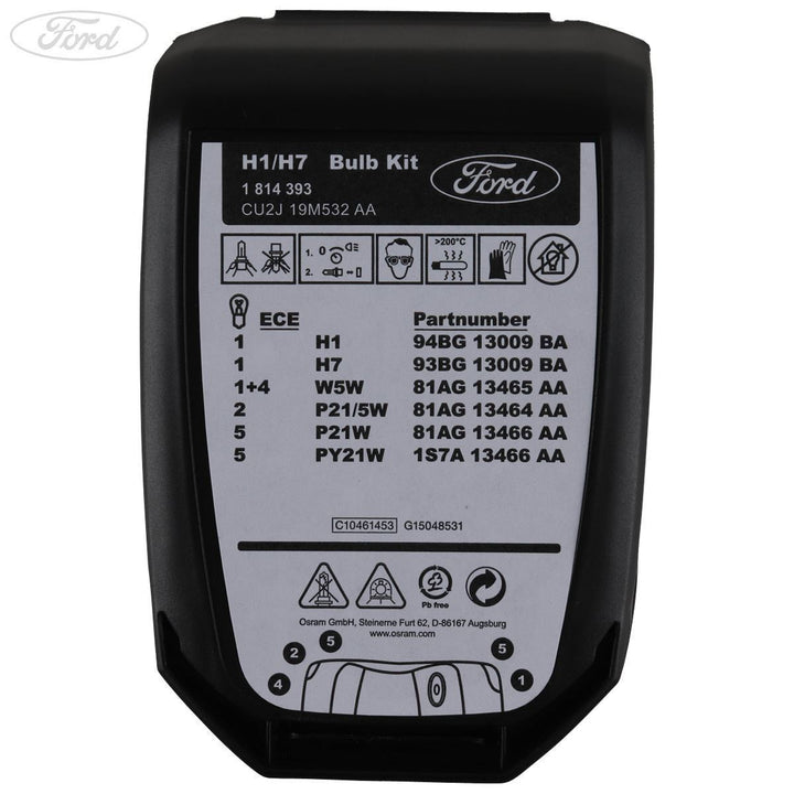 Kit de bombillas de emergencia tipo H1 H7 originales para Ford Focus Fiesta KA StreetKa 1814983
