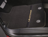 Kit de alfombrillas de moqueta delanteras y traseras Ranger Wildtrak automática 2022+ negro con logo amarillo
