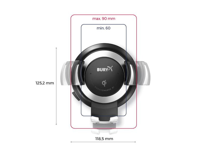Bury* Sistema POWERMOUNT  POWERCHARGE QI.