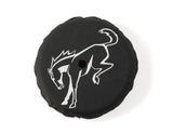 Original Ford Bronco Funda para rueda de repuesto Negra con el logo blanco de Bronco Pony