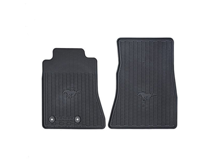 Mustang Alfombrillas de goma delanteras y traseras, en color negro
