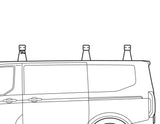 Ford Tourneo/Transit Custom Q-Top® (Q-Tech)* Portaequipajes juego de tres barras transversales