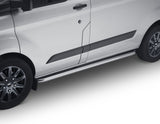 Tourneo/Transit Custom ARP* Protecciones laterales diseño tubular de acero inoxidable pulido con esquinas curvas.