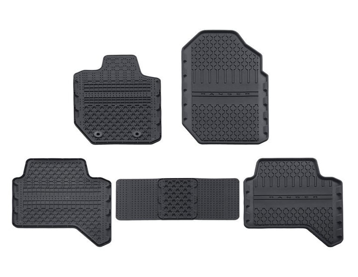Original Ford Ranger 01/2012-06/2022 Alfombrillas de goma delanteras y traseras