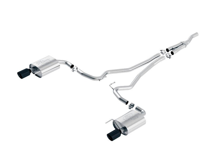Sistema de escape Y-Pipe deportivo acero inoxidable salidas negras Mustang 2.3 EcoBoost 2015–2018 Ford Performance