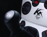 Original Ford Ka Pomo de la palanca de cambios diseño aluminio con inserción de cuero negro.