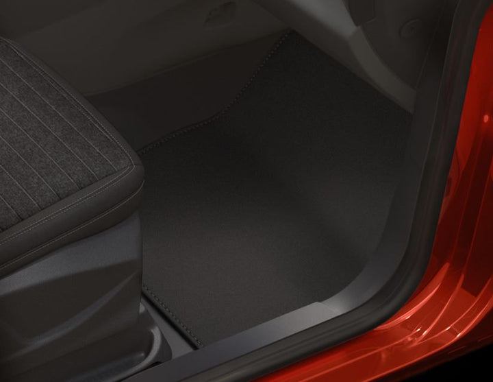 Original Ford Juego de alfombra de piso delantera Velour negro AMDT1BK130B18BB35B8 1930270