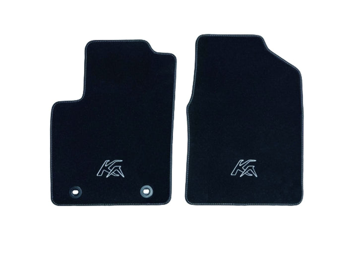 Original Ford Ka 2008-2012 Alfombrillas de felpa para el frente, negras 1543889