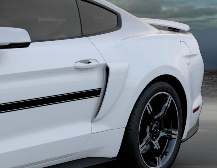 Original Ford Mustang Juego de aletas laterales para la carrocería negro mate