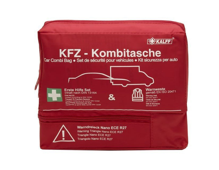 Kalff* Paquete de seguridad con bolsa de tela en color rojo,Nano 