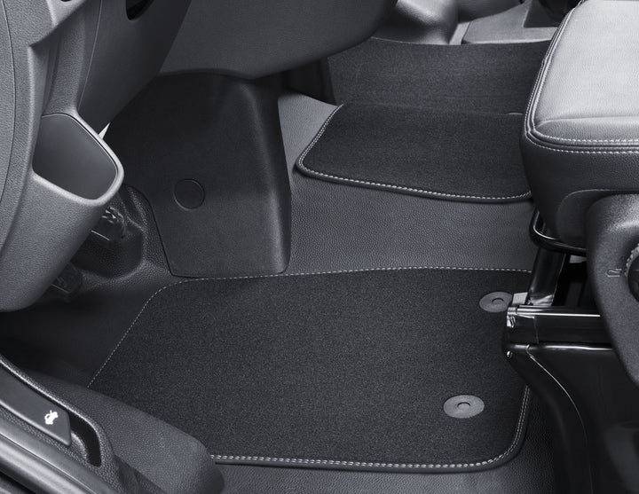 Original Ford Juego de alfombra de piso delantera Velour negro AMkK2JB130B18MA3JA6 2362483