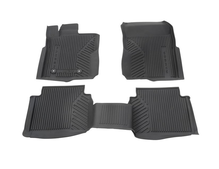 Kit de alfombrillas de goma delanteras y traseras Ranger manual 2022+ negro excepto Raptor y Platinum