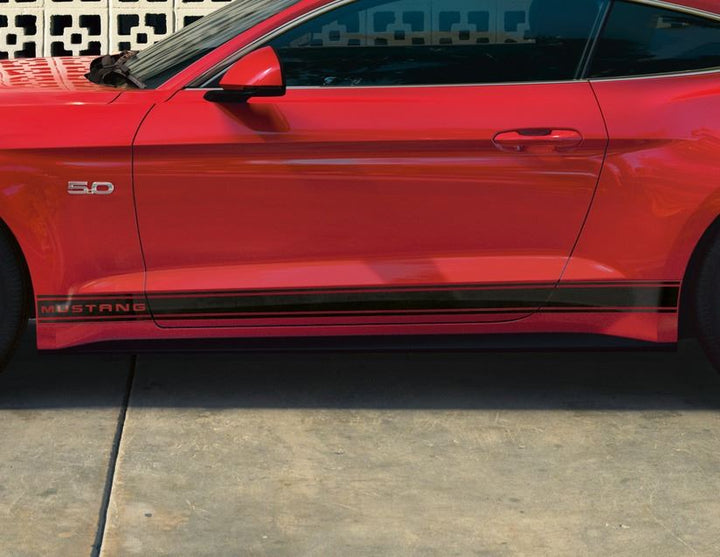 Original Ford Mustang Bandas laterales Ford Performance Tri-Bar con inscripción Mustang